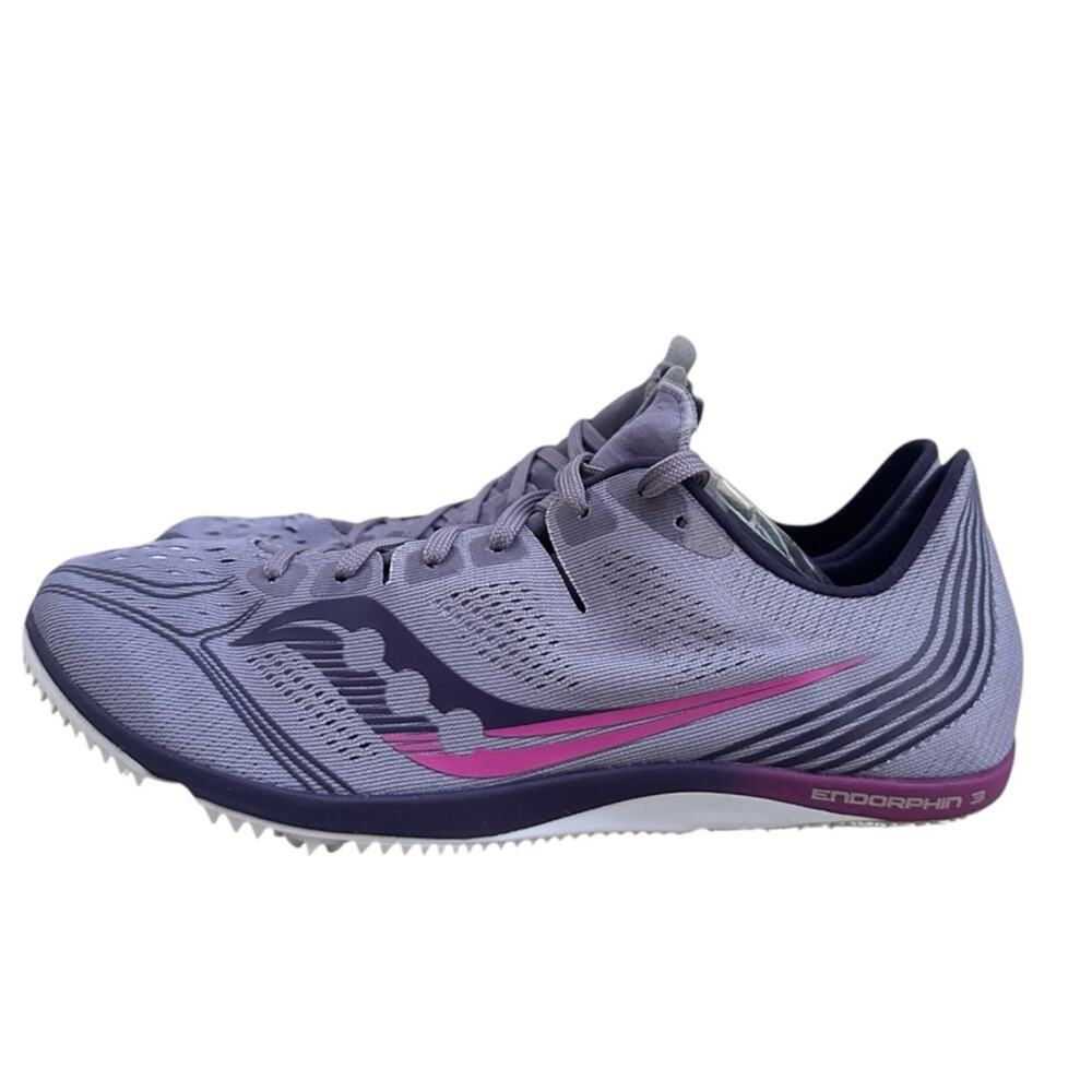Saucony Women 10.5 Endorphin 3 Running Track Field Spikes Shoes S19070-2 Racing